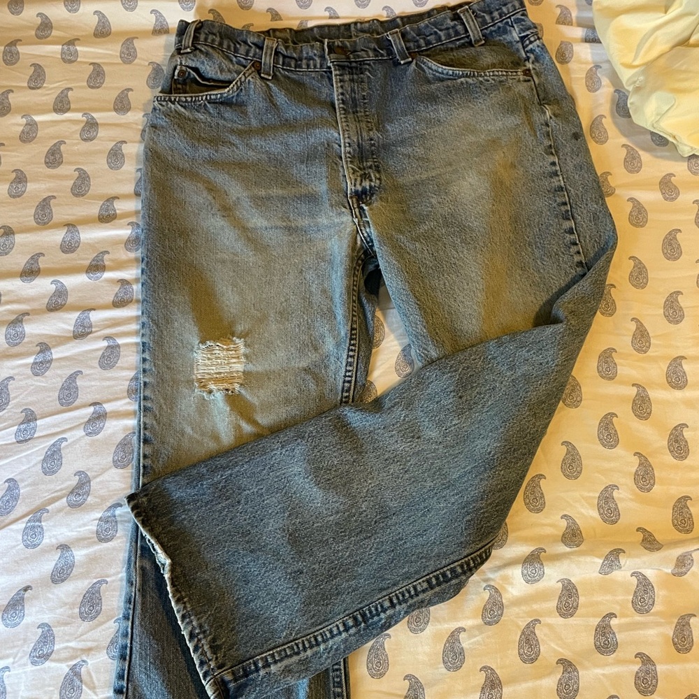 vintage orange tab levi bootcut jeans